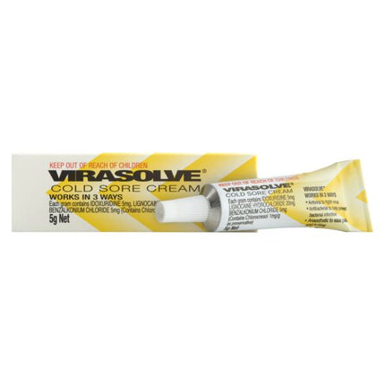 Virasolve Coldsore Cream 5g - OhYouLuckyDuck.com.au