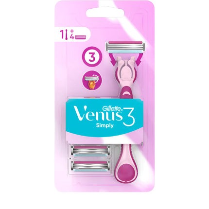 Gillete Simply Venus Razor with 4 Refills