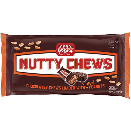 Paskesz Nutty Chews Chewy Candy with Peanuts 340G