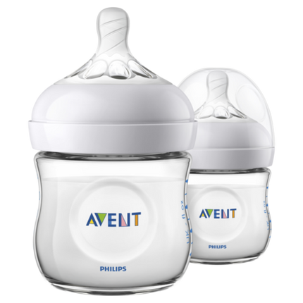 Avent Natural Feeding Bottle 0m+ 125mL x 2 Pack - OhYouLuckyDuck.com.au