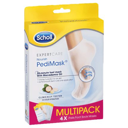 Scholl Macadamia Oil Pedimask Multipack 4 Pairs - OhYouLuckyDuck.com.au