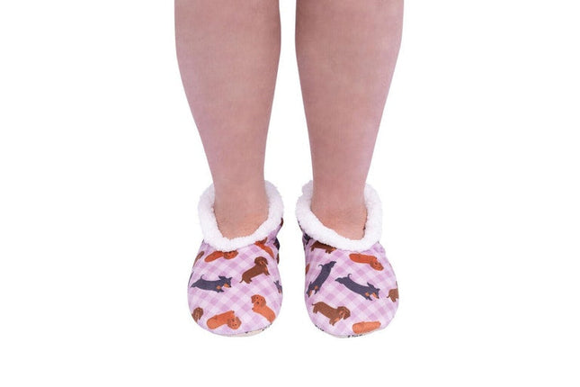 Snuggups Slippers Women'S Printed Pets Dachshund Medium