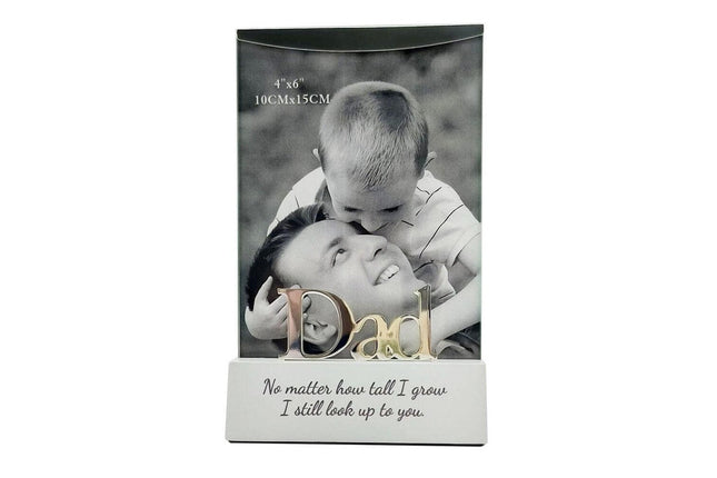 Gibson Gifts Silver Sentiment Dad Photo Frame 4x6 Inch