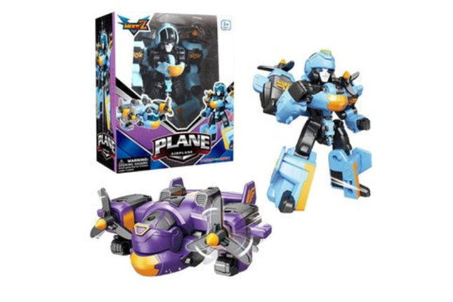 Deformation Robot Transforming Toy Plane 15 x 7 x 8 cm