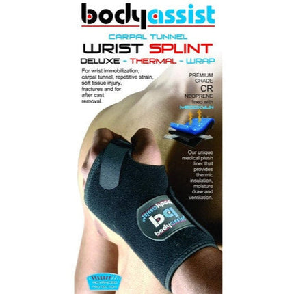 Body Assist Carpal Tunnel Wrist Left Black 1 Size
