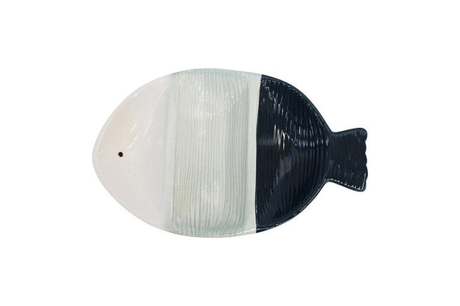 Lavida Fish Trio Ceramic Food Snack Serving Plate Decorative Dish Tableware