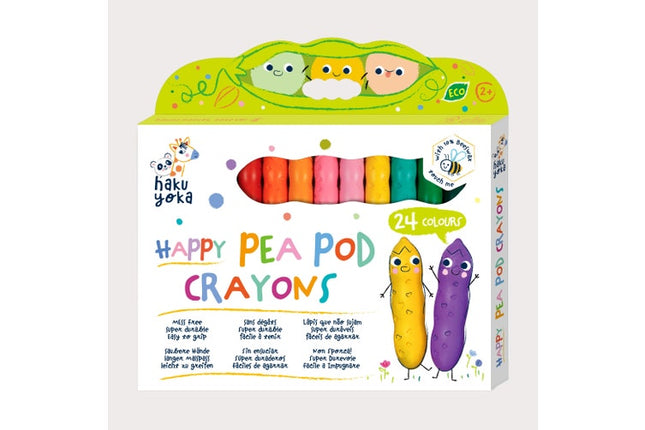 Haku Yoka Pea Pod Crayons 24 Colours