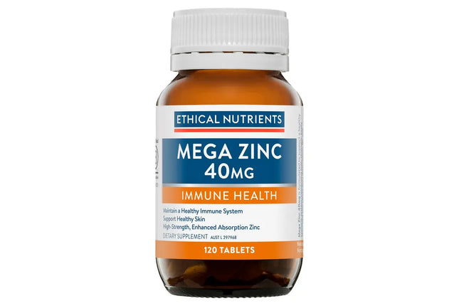 Ethical Nutrients Mega Zinc 40Mg 120 Tablets - OhYouLuckyDuck.com.au