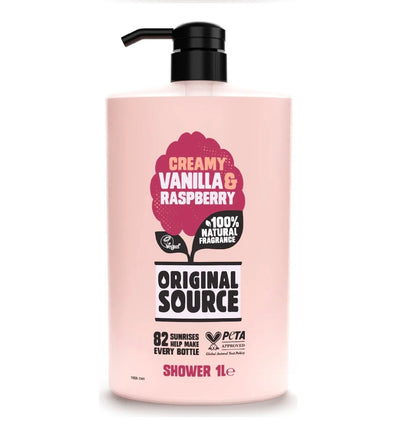 Original Source Creamy Vanilla And Raspberry Shower Gel 1L