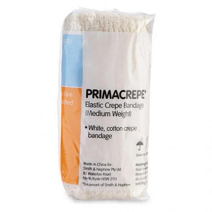 Primacrepe Elastic Crepe Bandage Medium White 10cm x 1.6m - OhYouLuckyDuck.com.au