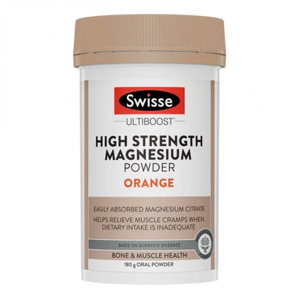 Swisse Ultiboost High Strength Magnesium Powder Orange 180g - OhYouLuckyDuck.com.au