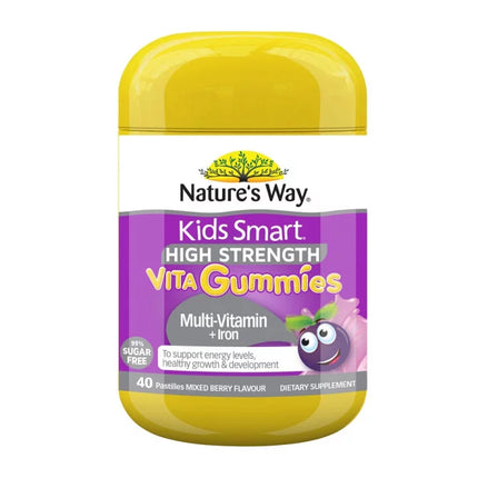 Nature's Way Kids Smart High Strength Vita Gummies Multi-Vitamin + Iron 40s - OhYouLuckyDuck.com.au