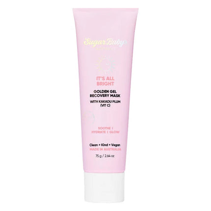 SugarBaby It's All Bright Golden Gel Recovery Mask With Kakadu Plum (Vit C) 75g - OhYouLuckyDuck.com.au