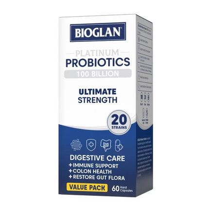 Bioglan Platinum Probiotics 100 Billion 60 Capsules - OhYouLuckyDuck.com.au