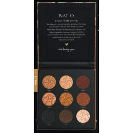 Natio Golden Citrine Mineral Eyeshadow Palette - OhYouLuckyDuck.com.au