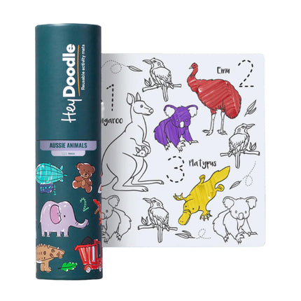 HeyDoodle 123 Aussie Animals Mini Mat
