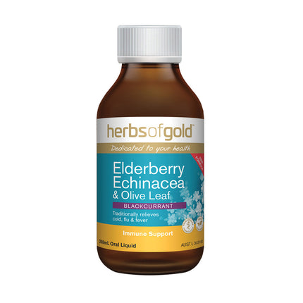 Herbs of Gold Elderberry Echinacea and Olive Leaf 200mL