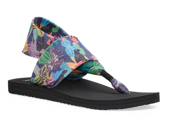 Sanuk Women's Sling St Tropical Jaguar Black Multi