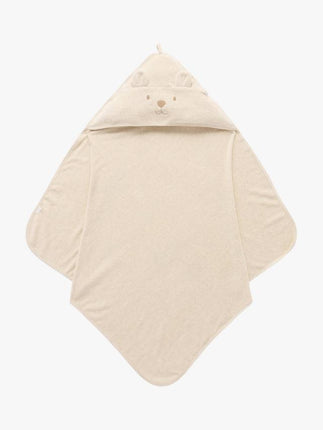 Purebaby Organic Cotton Hooded Towel for Baby Wheat 75CM x 75CM