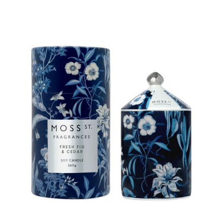 Moss St. Fragrances Fresh Fig & Cedar Ceramic Soy Candle 360g