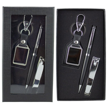 Pen Giftset with Matching Keyring and Nail Clippers 3 Piece Set