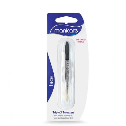 Manicare Triple X Tweezers Gold Tipped - OhYouLuckyDuck.com.au