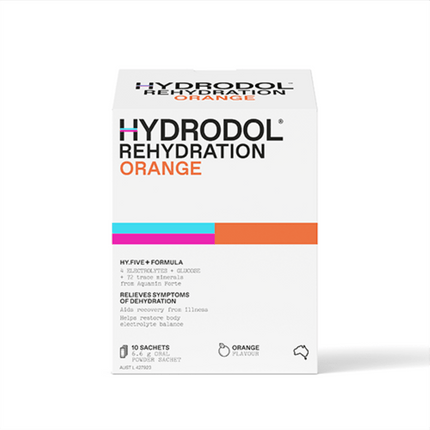 Hydrodol Rehydration Powder Orange 10 Pack - OhYouLuckyDuck.com.au