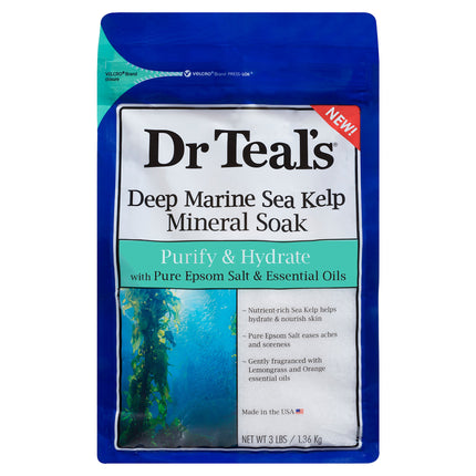 Dr Teal's Epsom Salt Marine Sea Kelp Mineral Soak 1.36Kg