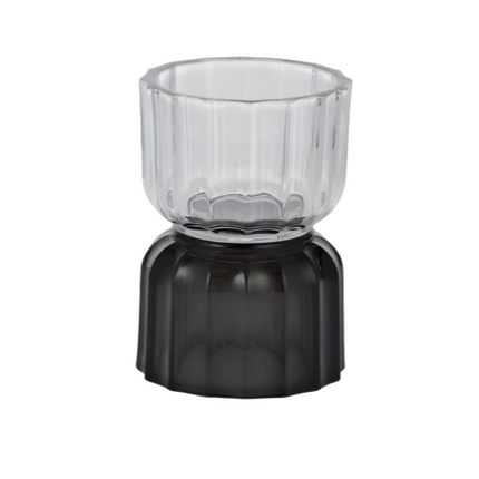 Coast To Coast Alba Glass Candleholder Grey
