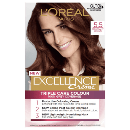 L'Oréal Paris Excellence Crème Permanent Hair Colour - 5.5 Mahogany Brown - OhYouLuckyDuck.com.au