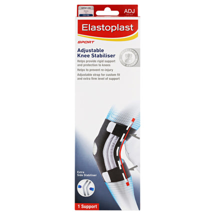Elastoplast Sport Adjustable Knee Stabiliser Brace Black