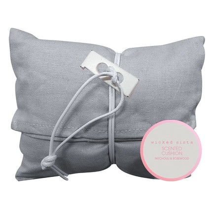Wicked Sista Linen Scented Cushion Pewtar