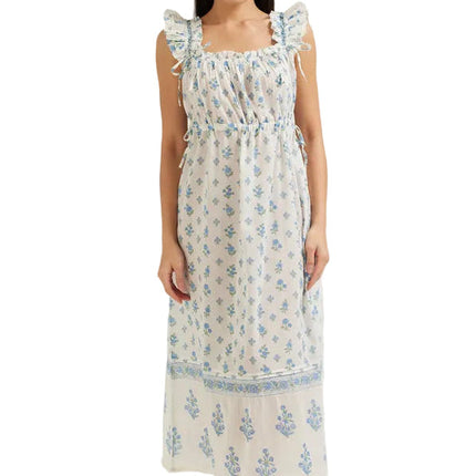 Retreat Myself Arbour Nightie Ruffle Strap Blue Small
