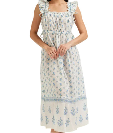 Retreat Myself Arbour Nightie Ruffle Strap Blue Medium