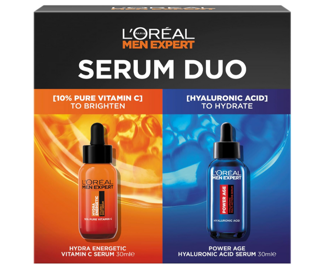 L'Oreal Men Hyaluronic Acid & Vitamin C Serum Duo