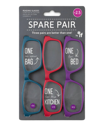 Spare Pair Brights Reading Glasses Plus 2.5