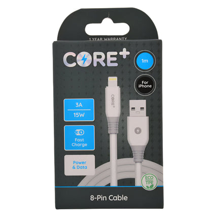Core Plus 8 Pin to USB A Cable Charging 1 Meter Cable
