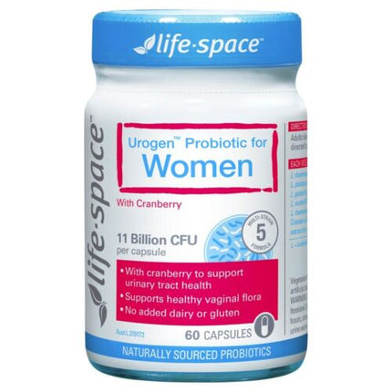 Life Space Urogenital Shield Probiotic For Women 60 Capsules - OhYouLuckyDuck.com.au