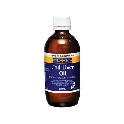 Gold Cross Cod Liver Oil 200ml - OhYouLuckyDuck.com.au