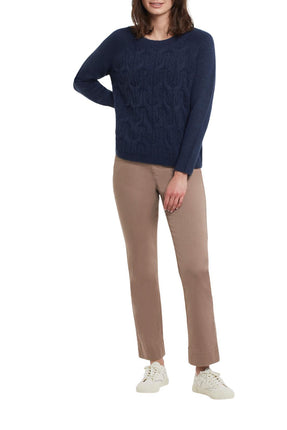 Tribal 5 Pocket Pull On Pant Taupe Grey