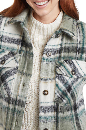 Tribal Drop Shoulder Long Jacket Dusty Olive