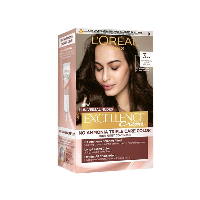 Loreal Excellence Crème Nude 3U Universal Dark Brown