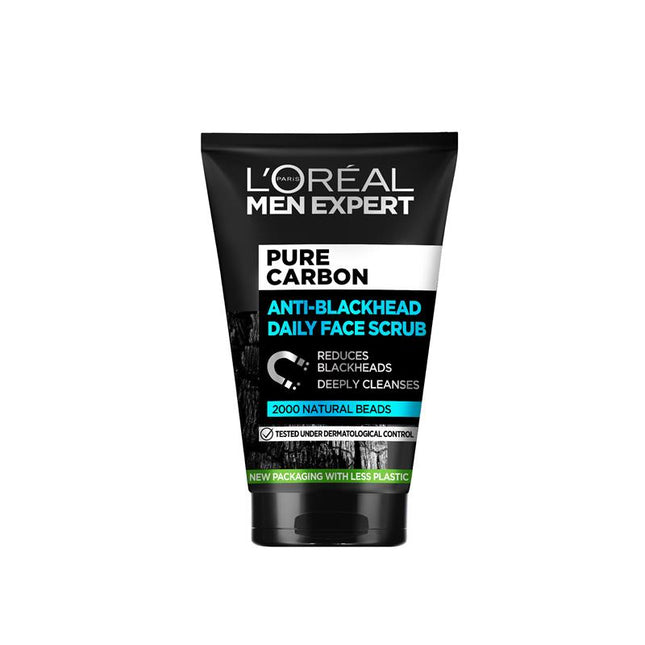 L'Oreal Men Expert Pure Carbon Anti-Blackhead Face Scrub 100ml - OhYouLuckyDuck.com.au