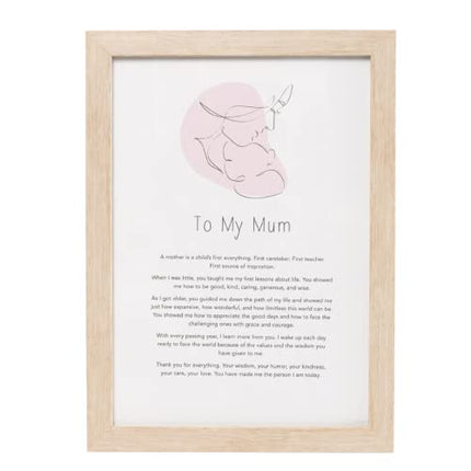 Splosh Gift Of Words plaque To My Mum