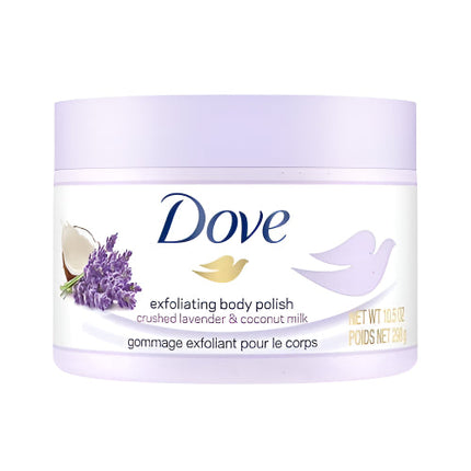 Dove Scrub Exfoliating Body Polish Crushed Lavender & Coconut Milk 298G