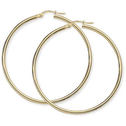 Rossan PC2301 Gold Plated Hoop Earrings 60MM