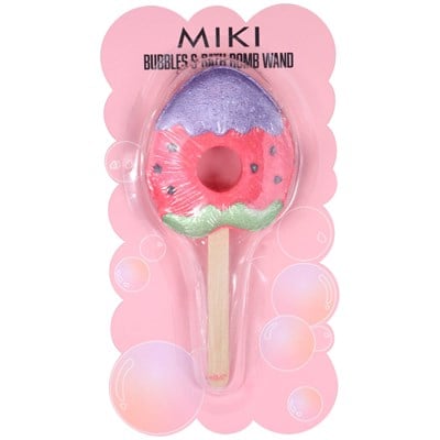 Miki Bath Bubble Wands Strawberry Scented for Kids 100G