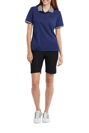 Tribal Flatten It Pull-On Snap Slit Shorts Black