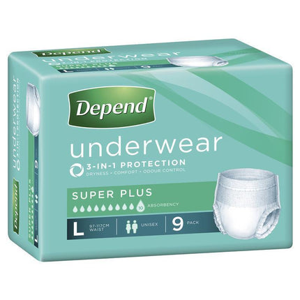 Depend Adult Underwear Large 9Pack