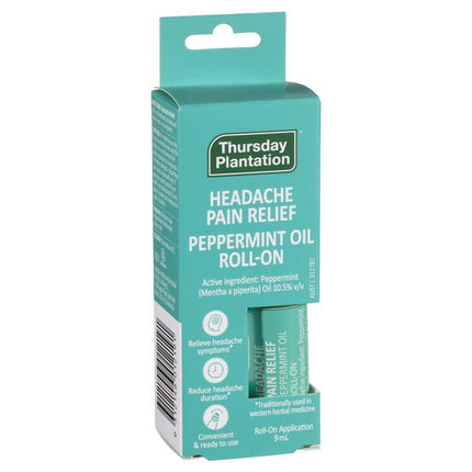 Thursday Plantation Headache Pain Relief Peppermint Oil Roll On 9ML